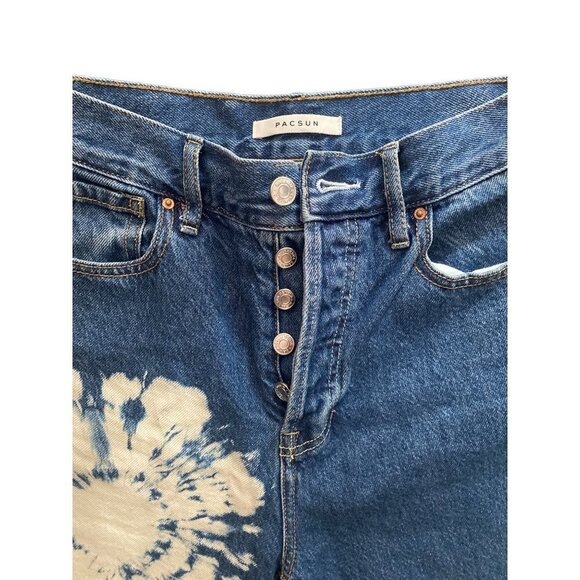 Tie Dye High Waisted Straight Leg Jeans women‎ size 28 - Picture 2 of 11